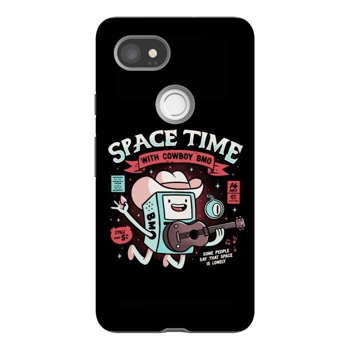 Pixel 2XL StrongFit Space Time Cool Robot Cowboy Gift by eduely