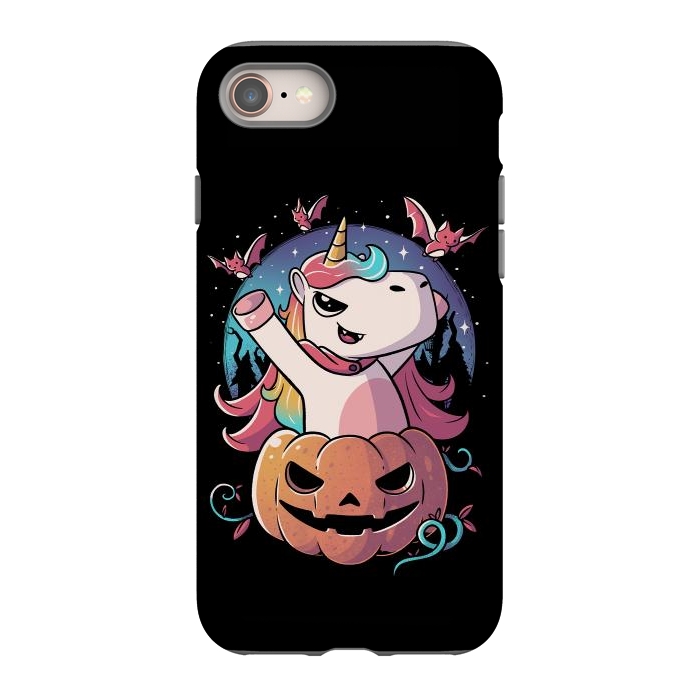 iPhone 8 StrongFit Spooky Unicorn Funny Cute Magic Halloween by eduely