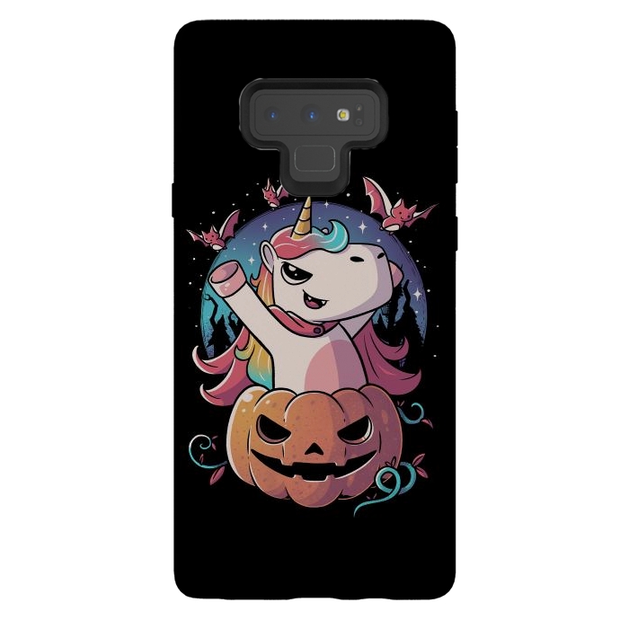 Galaxy Note 9 StrongFit Spooky Unicorn Funny Cute Magic Halloween by eduely