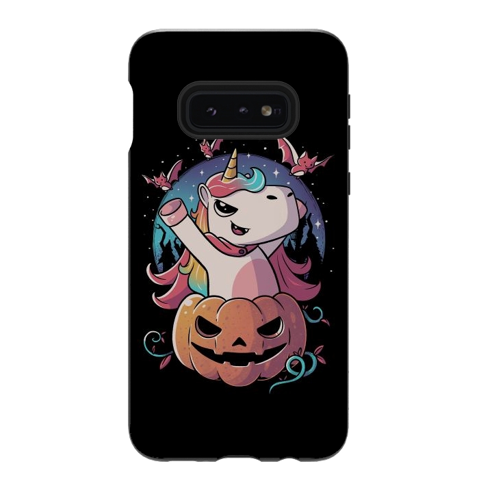 Galaxy S10e StrongFit Spooky Unicorn Funny Cute Magic Halloween by eduely