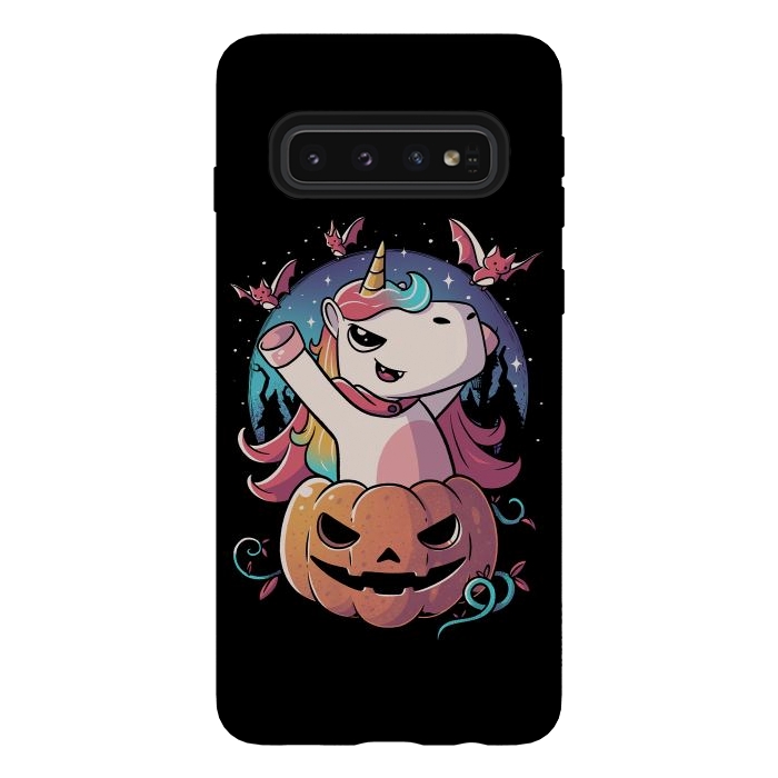 Galaxy S10 StrongFit Spooky Unicorn Funny Cute Magic Halloween by eduely