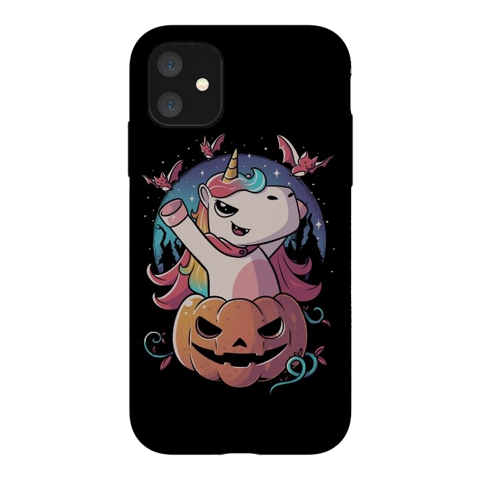 iPhone 11 StrongFit Spooky Unicorn Funny Cute Magic Halloween by eduely