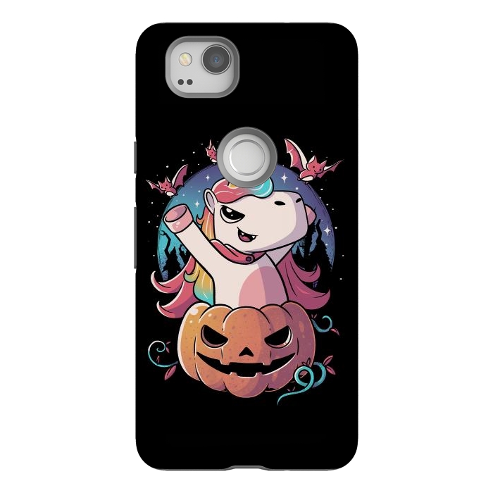 Pixel 2 StrongFit Spooky Unicorn Funny Cute Magic Halloween by eduely