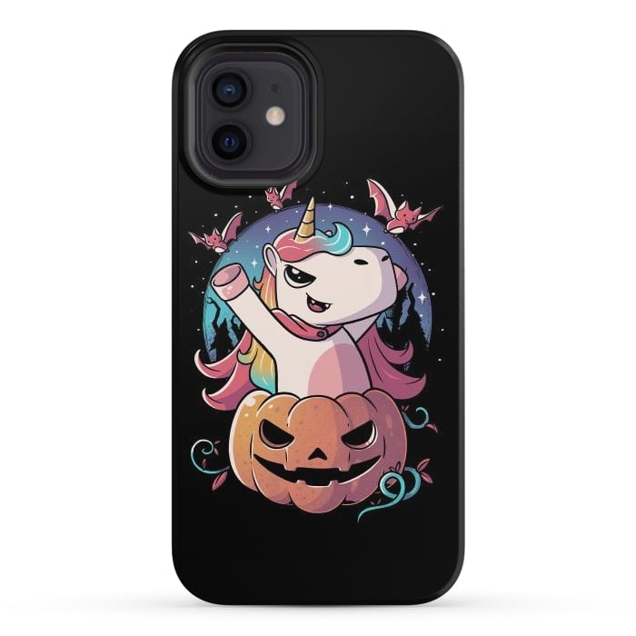 iPhone 12 StrongFit Spooky Unicorn Funny Cute Magic Halloween by eduely