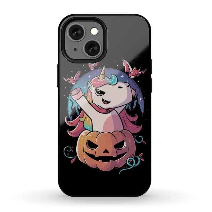 iPhone 13 mini StrongFit Spooky Unicorn Funny Cute Magic Halloween by eduely