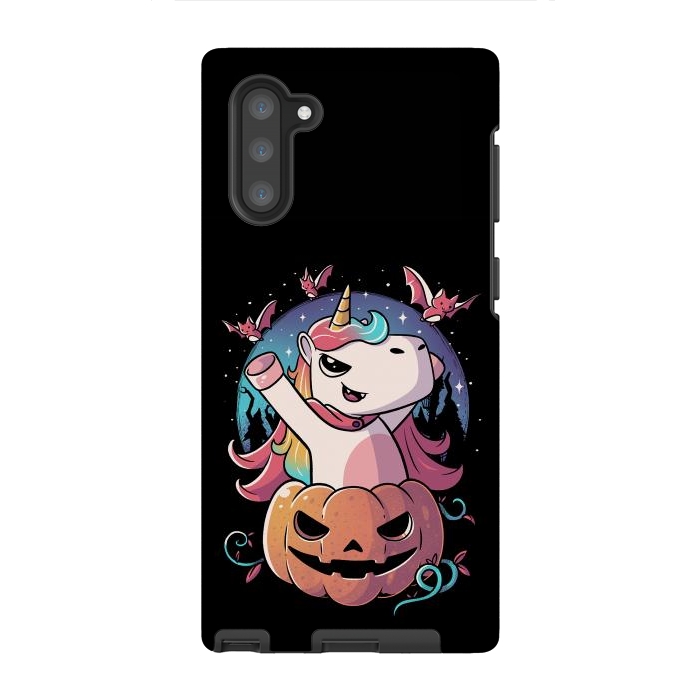 Galaxy Note 10 StrongFit Spooky Unicorn Funny Cute Magic Halloween by eduely