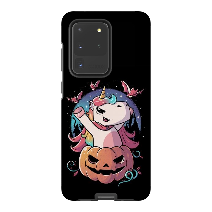 Galaxy S20 Ultra StrongFit Spooky Unicorn Funny Cute Magic Halloween by eduely