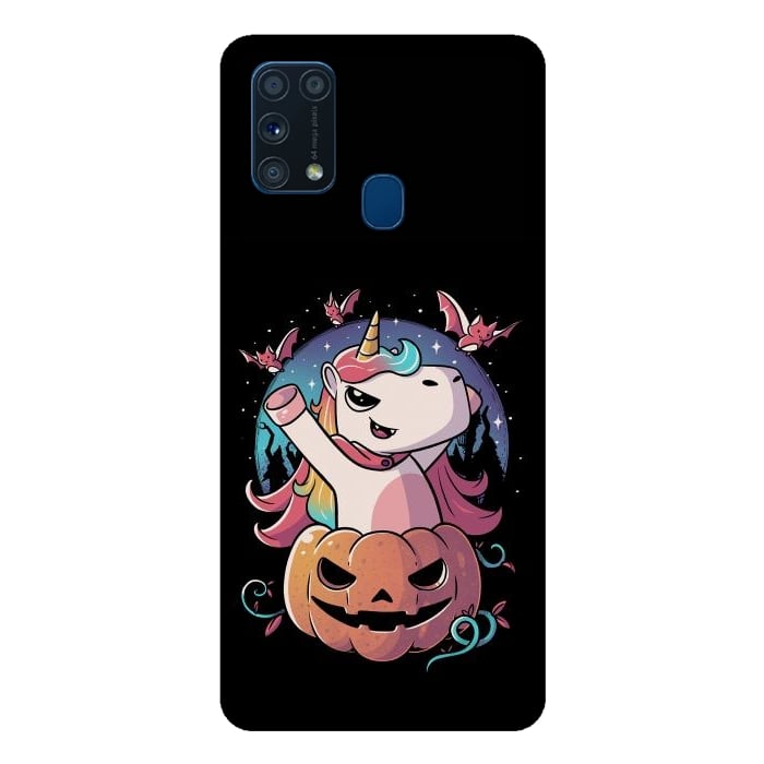 Galaxy M31 SlimFit Spooky Unicorn Funny Cute Magic Halloween por eduely