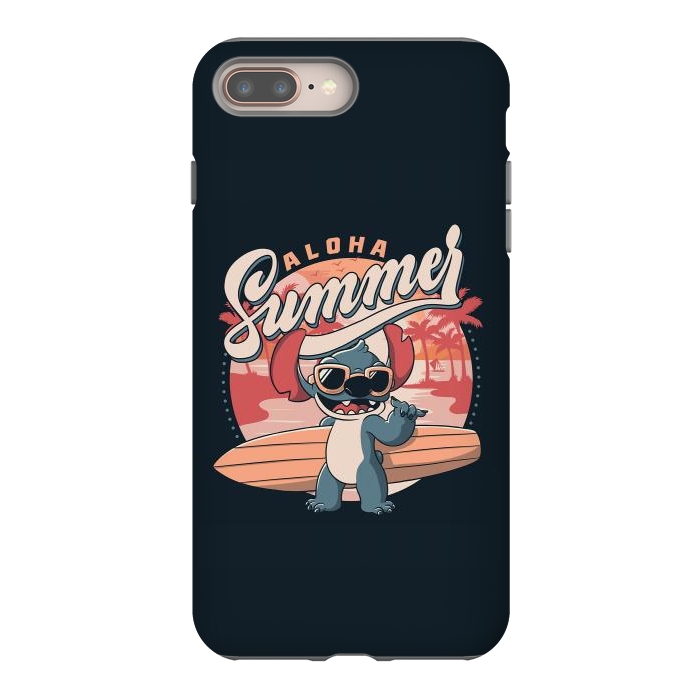 iPhone 7 plus StrongFit Aloha Summer Funny Alien Beach by eduely