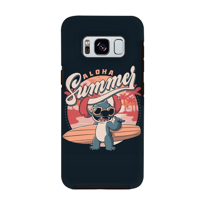Galaxy S8 StrongFit Aloha Summer Funny Alien Beach by eduely