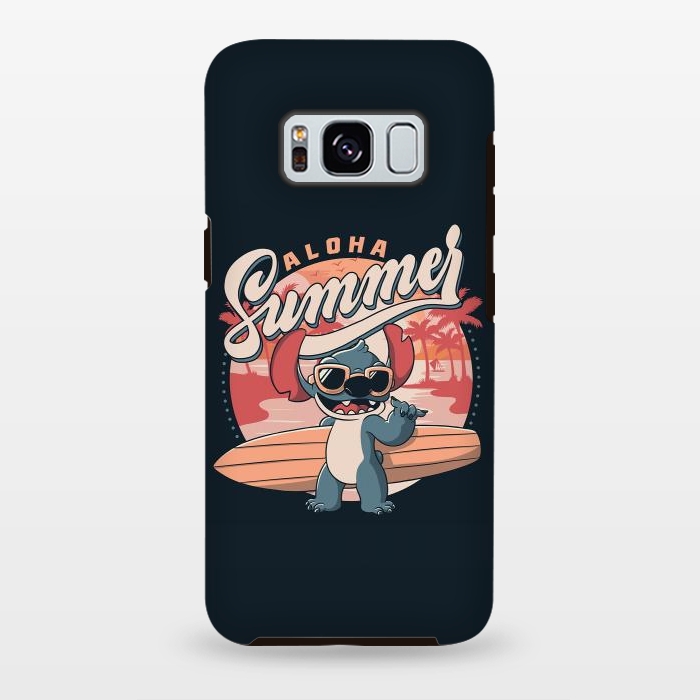 Galaxy S8 plus StrongFit Aloha Summer Funny Alien Beach by eduely