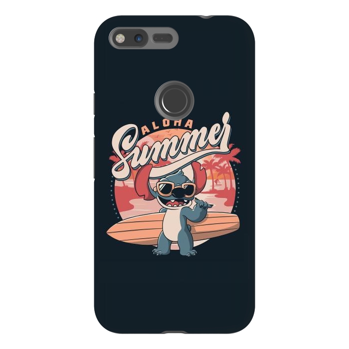 Pixel XL StrongFit Aloha Summer Funny Alien Beach by eduely