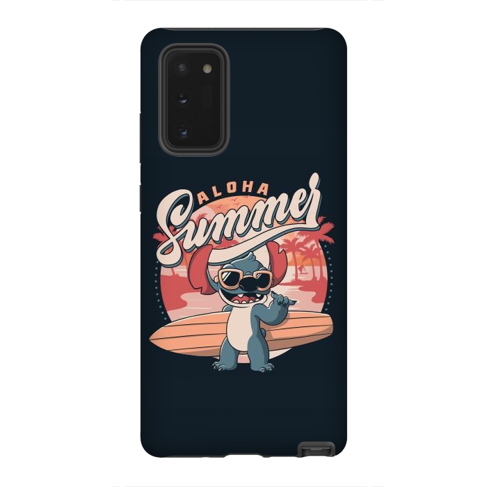 Galaxy Note 20 StrongFit Aloha Summer Funny Alien Beach by eduely