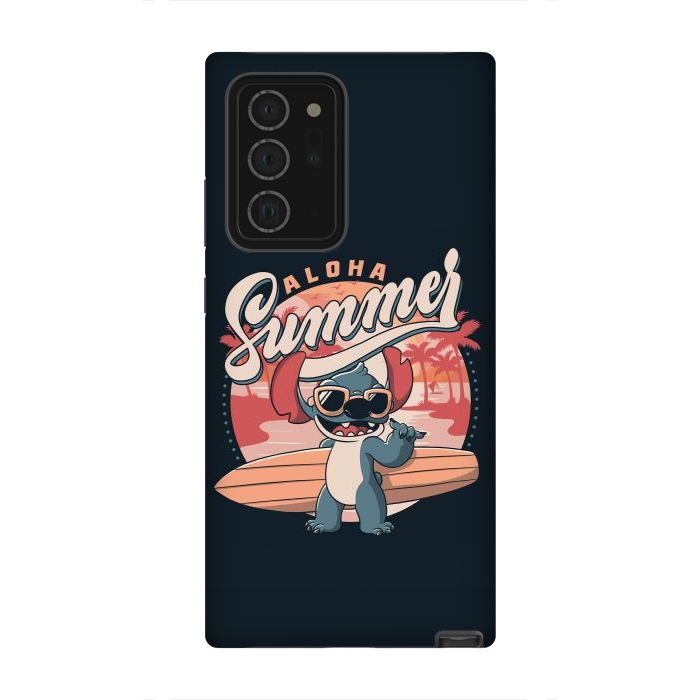 Galaxy Note 20 Ultra StrongFit Aloha Summer Funny Alien Beach by eduely