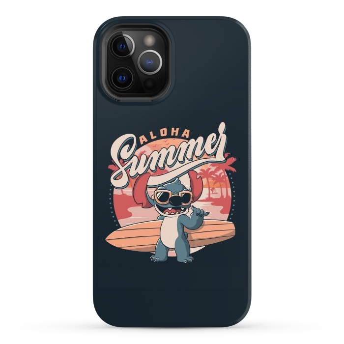 iPhone 12 Pro Max StrongFit Aloha Summer Funny Alien Beach by eduely