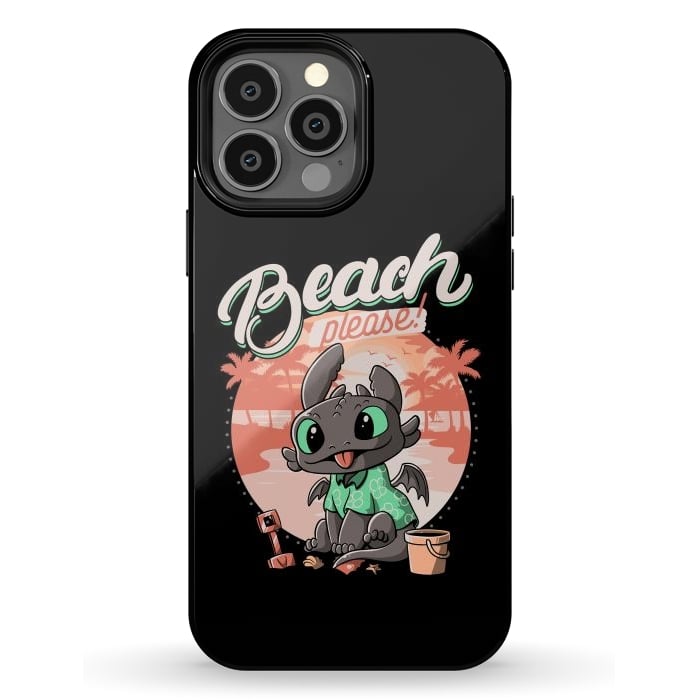 iPhone 13 Pro Max StrongFit Summer Dragon Funny Beach Please by eduely