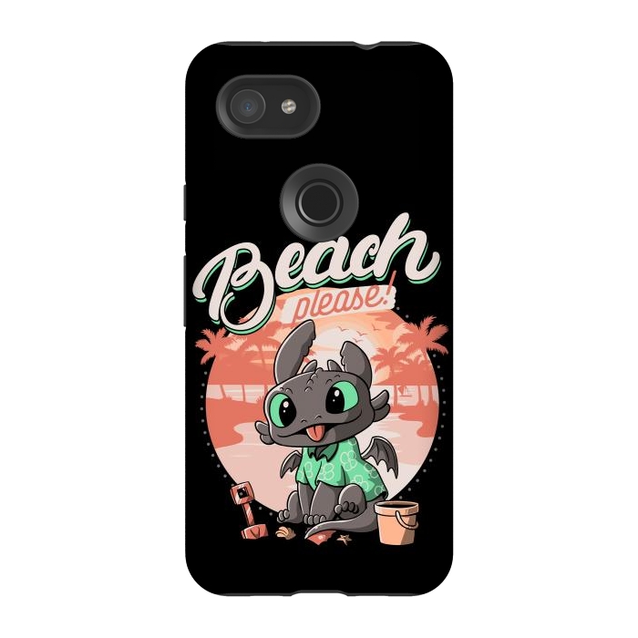Pixel 3A StrongFit Summer Dragon Funny Beach Please by eduely