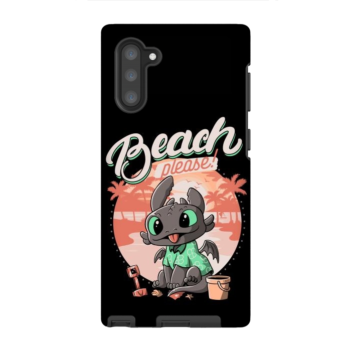 Galaxy Note 10 StrongFit Summer Dragon Funny Beach Please by eduely