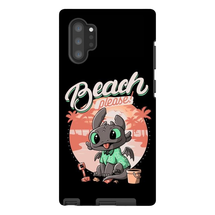 Galaxy Note 10 plus StrongFit Summer Dragon Funny Beach Please by eduely