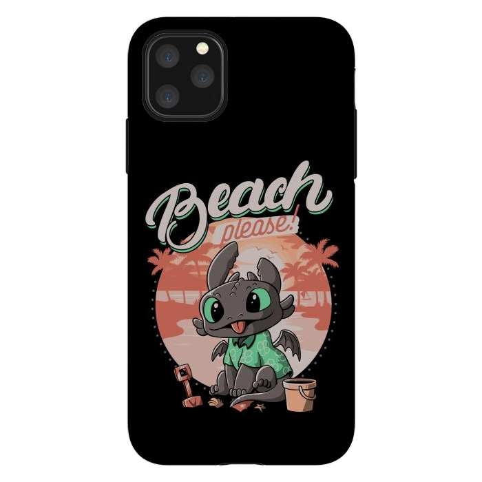 iPhone 11 Pro Max StrongFit Summer Dragon Funny Beach Please by eduely