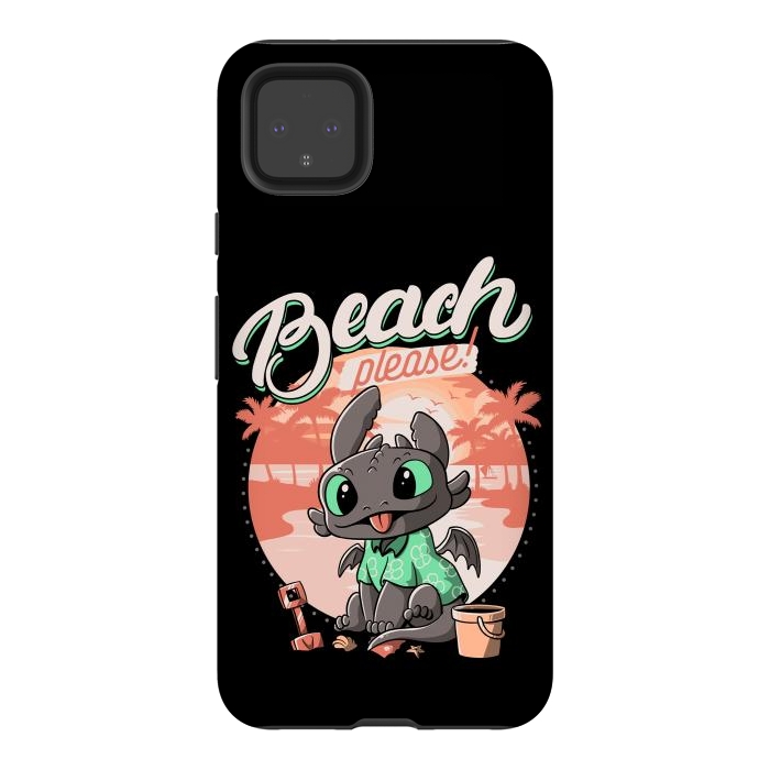 Pixel 4XL StrongFit Summer Dragon Funny Beach Please by eduely