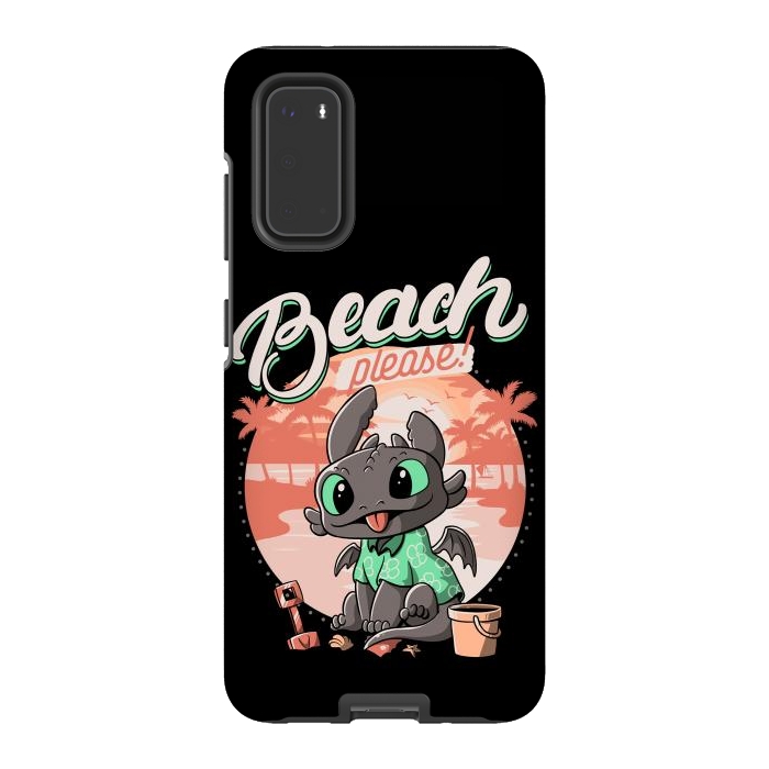 Galaxy S20 StrongFit Summer Dragon Funny Beach Please by eduely