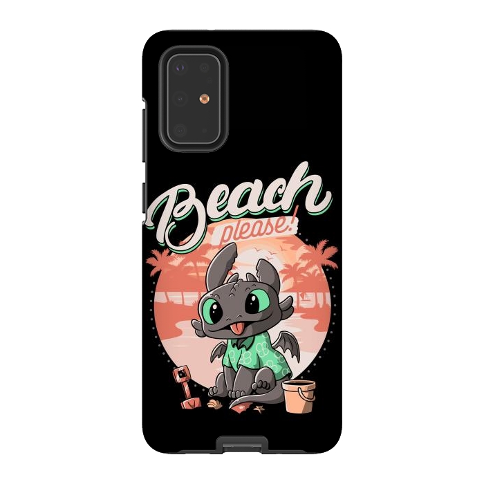 Galaxy S20 Plus StrongFit Summer Dragon Funny Beach Please by eduely