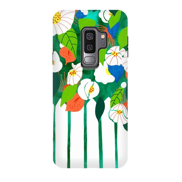 Galaxy S9 plus StrongFit White Picket Fence by Uma Prabhakar Gokhale