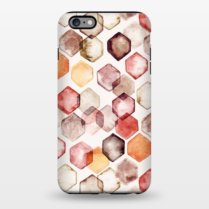 iPhone 6/6s plus StrongFit Autumn Bokeh - Watercolour Hexagons by Tangerine-Tane
