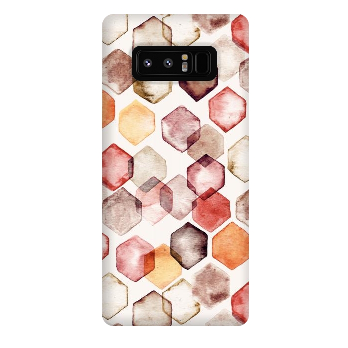 Galaxy Note 8 StrongFit Autumn Bokeh - Watercolour Hexagons by Tangerine-Tane