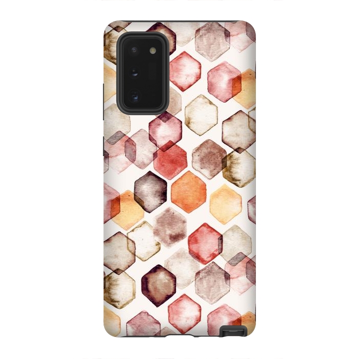 Galaxy Note 20 StrongFit Autumn Bokeh - Watercolour Hexagons by Tangerine-Tane