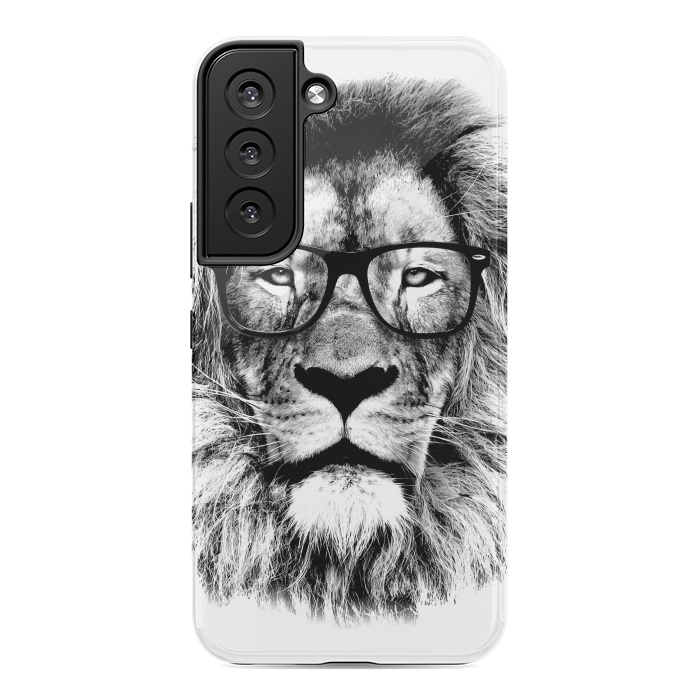 Galaxy S22 StrongFit The King Lion of The Library by Mitxel Gonzalez