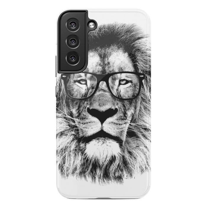 Galaxy S22 plus StrongFit The King Lion of The Library by Mitxel Gonzalez