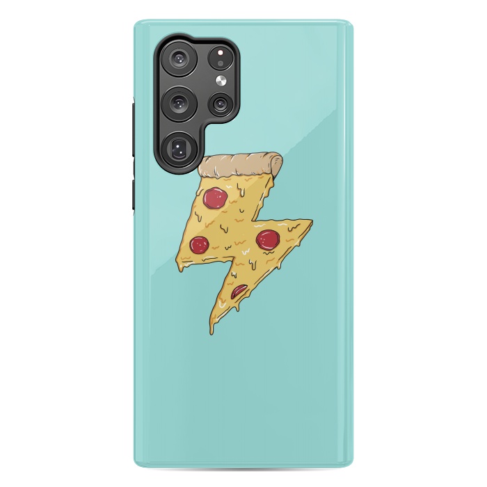 Galaxy S22 Ultra StrongFit Pizza power green by Coffee Man