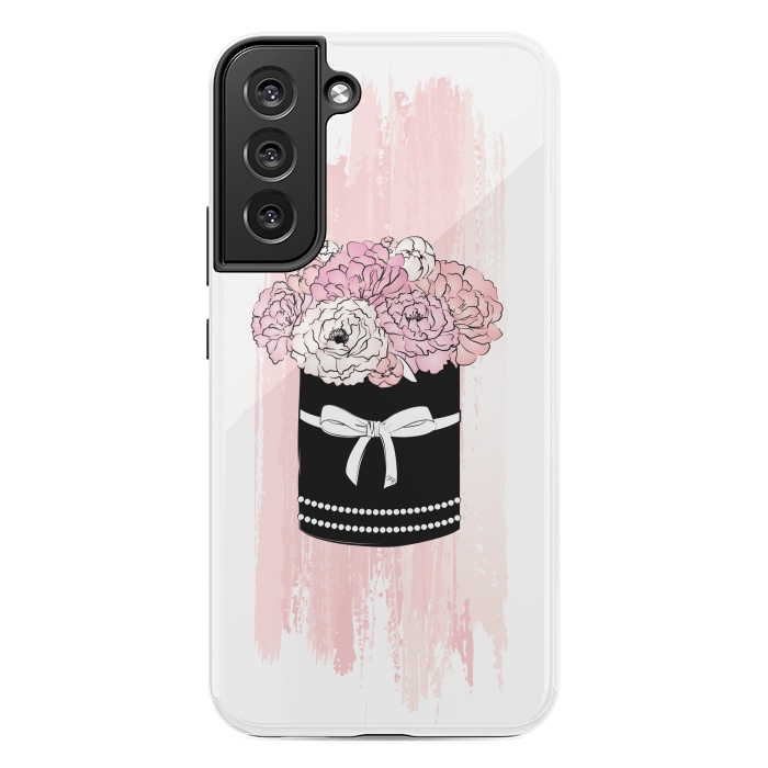Galaxy S22 plus StrongFit Flower Box with pink Peonies by Martina
