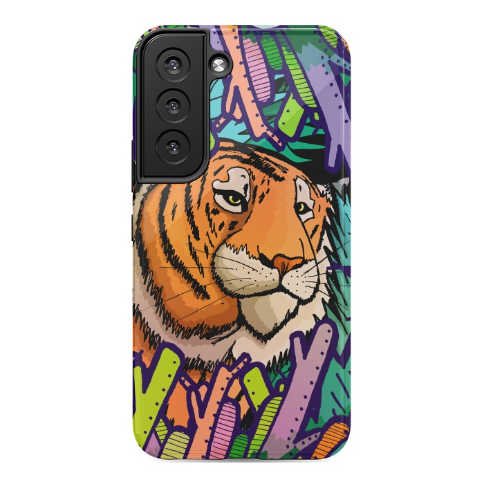Galaxy S22 StrongFit Tiger in the undergrowth  by Steve Wade (Swade)