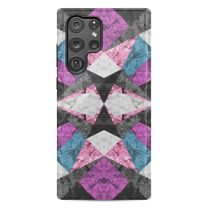 Galaxy S22 Ultra StrongFit Marble Geometric Background G438 by Medusa GraphicArt