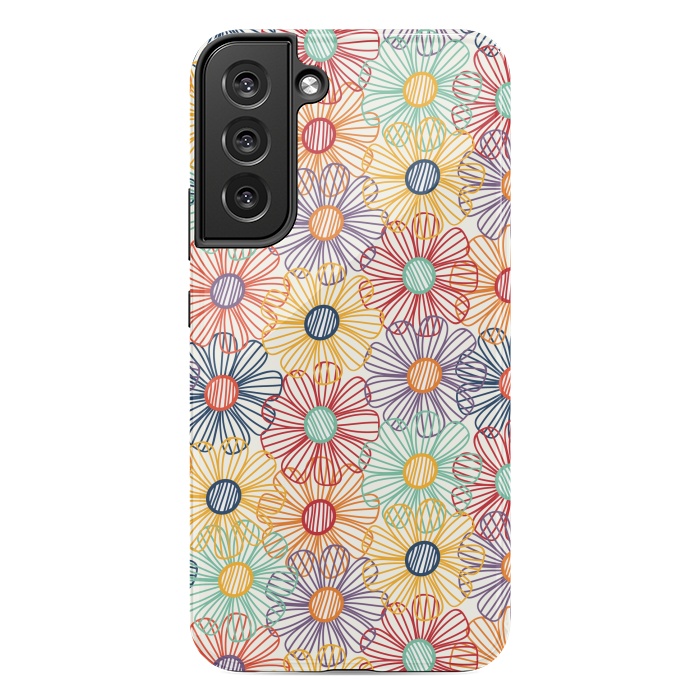 Galaxy S22 plus StrongFit RAINBOW FLORAL by TracyLucy Designs