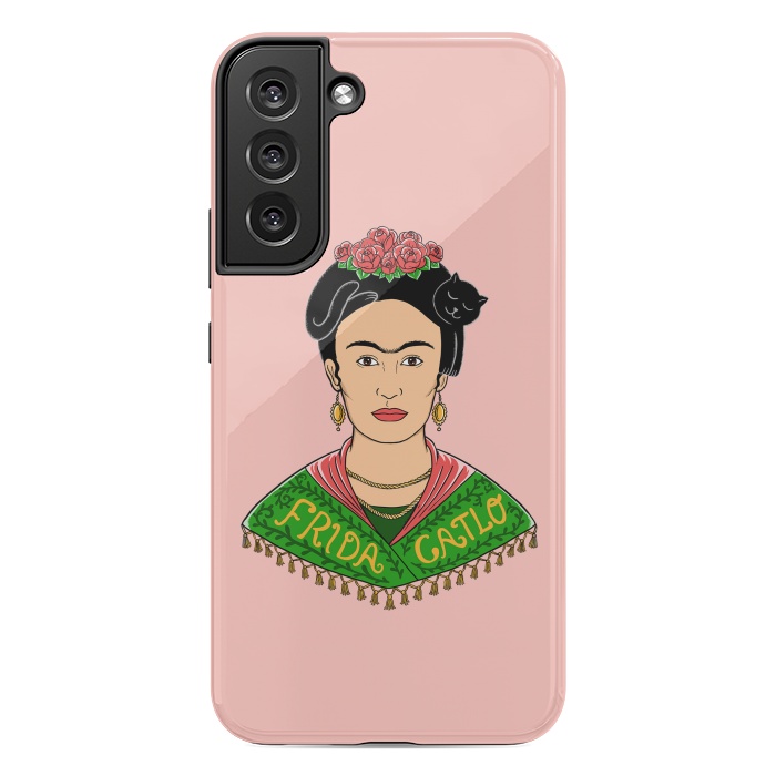 Galaxy S22 plus StrongFit Frida Catlo Pink by Coffee Man