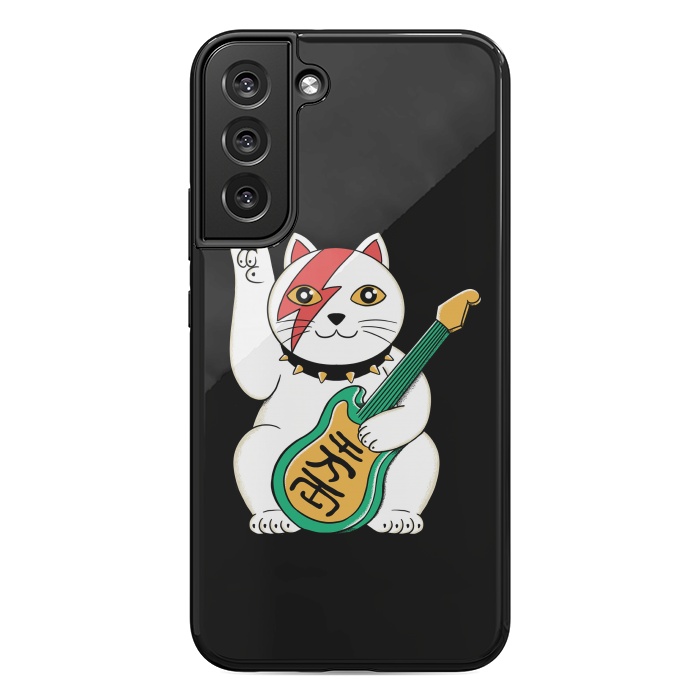 Galaxy S22 plus StrongFit Lucky Cat Black by Coffee Man