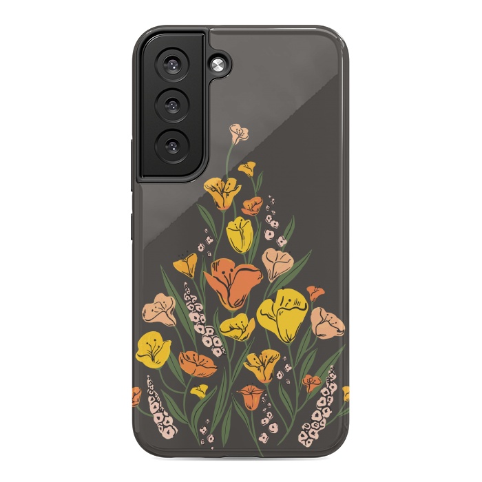 Galaxy S22 StrongFit Wild Poppies by Melissa Lee