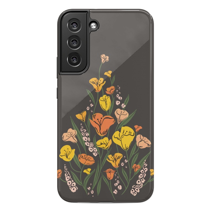 Galaxy S22 plus StrongFit Wild Poppies by Melissa Lee