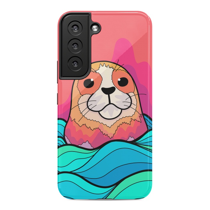 Galaxy S22 StrongFit The happy seal by Steve Wade (Swade)