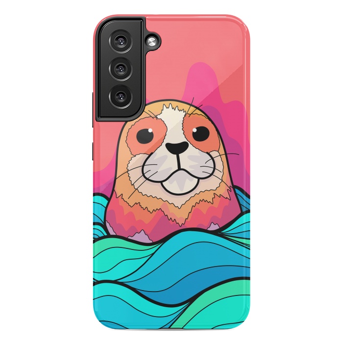 Galaxy S22 plus StrongFit The happy seal by Steve Wade (Swade)