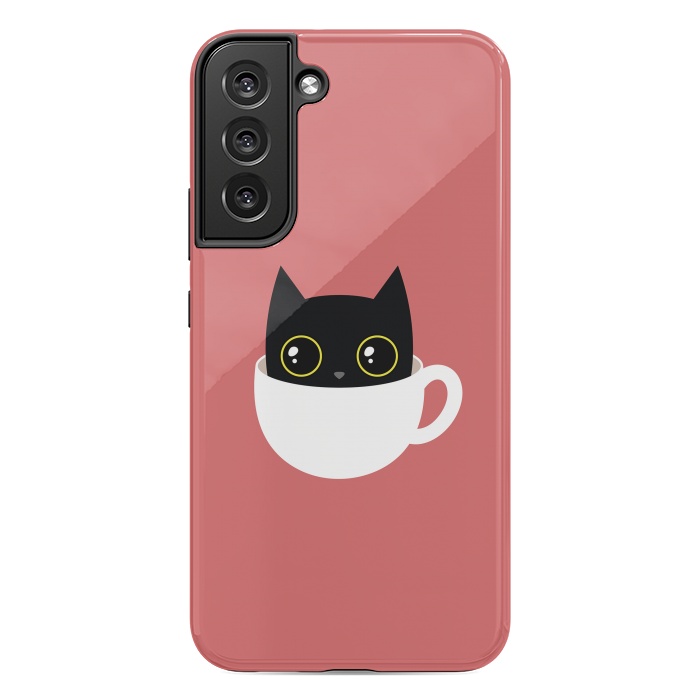 Galaxy S22 plus StrongFit Coffee cat by Laura Nagel