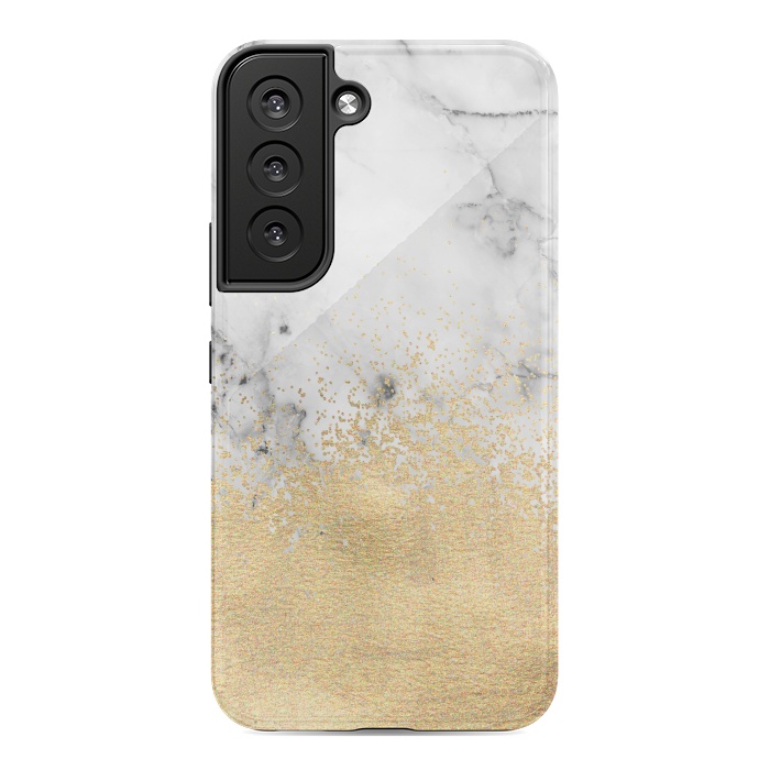 Galaxy S22 StrongFit Gold Dust on Marble by Tangerine-Tane