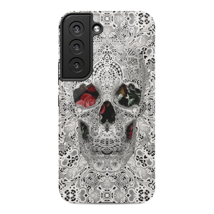 Galaxy S22 StrongFit Lace Skull 2 by Ali Gulec