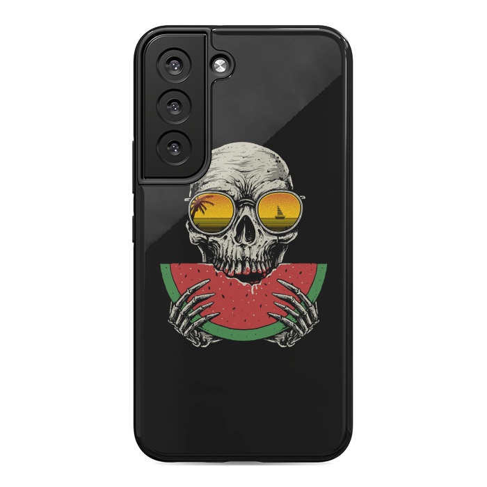 Galaxy S22 StrongFit Watermelon Skull by Afif Quilimo
