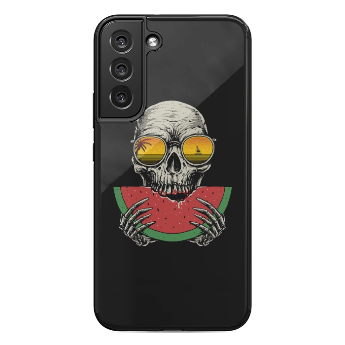 Galaxy S22 plus StrongFit Watermelon Skull by Afif Quilimo