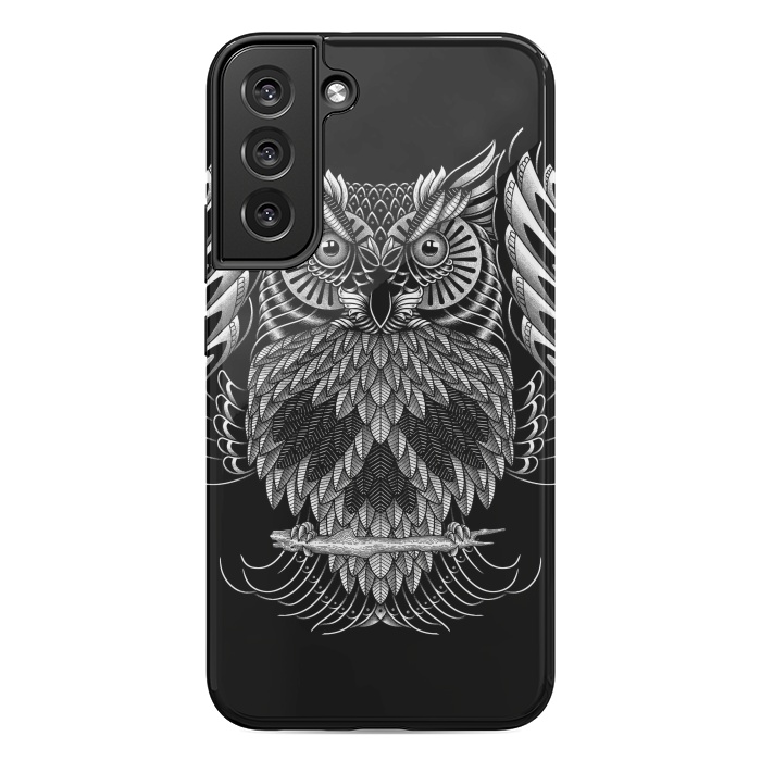 Galaxy S22 plus StrongFit Owl Skull Ornate (Dark) by Afif Quilimo